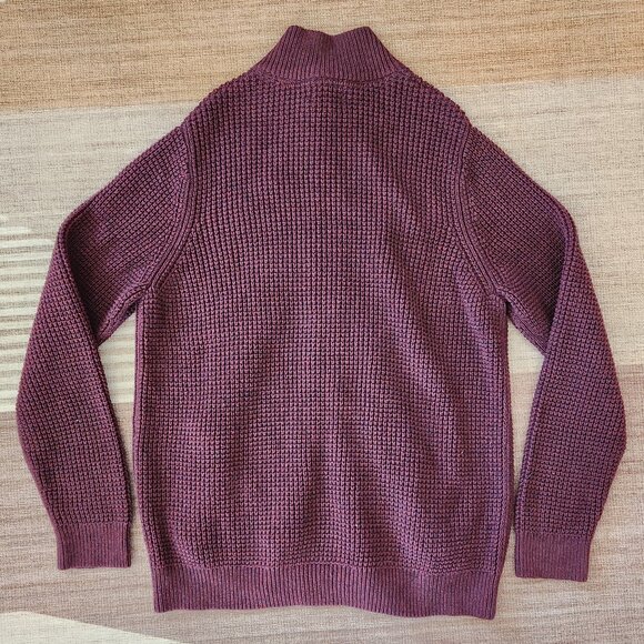 L.L. Bean full zip waffle knit cardigan - Picture 5 of 5